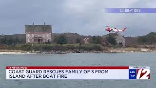 Family stranded on Naushon Island rescued after boat fire