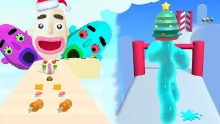 Sandwich Runner | Blob Runner 3D - Christmas - Funny Mobile Games All Levels Gameplay MAX LEVEL