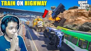 GTA 5 | DRIVING TRAIN ON THE HIGHWAY ! | ANMOL GAMEX