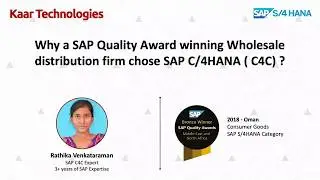 Why an SAP Quality Award winning Wholesale distribution firm chose SAP C/4HANA - Webinar || C/4HANA