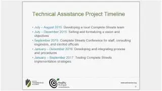 Complete Streets Technical Assistance Application Webinar