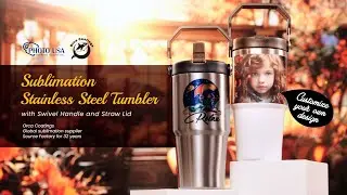 Personalize Sublimation Tumbler with Handle & Straw Lid | Orca Coatings | Global Supply - Photo USA