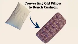 Convert old pillow into Bench Cushion #craft #diy #decor #sustainablecrafts #fyp #indian #california