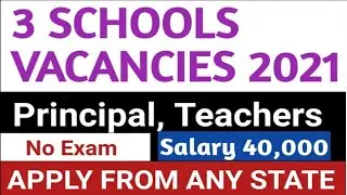 SCHOOL VACANCY 2021 I SALARY 40,000  I TEACHING JOBS I PRIVATE SCHOOL TEACHER JOBS  I SUNIL KAUSHAL.