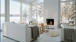 Crackling Logs & Winter Snow - Peaceful Fireplace Sounds for Calm & Focus