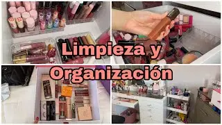 Organizamos mi colección de maquillaje + Mini depuración de labiales 🧼