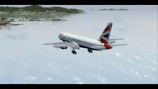 JustFlight Boeing 757 landing at Princess Juliana Int'l | (New aircraft, new water- read desc)