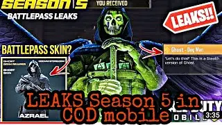 ☀️*NEW SEASON 5*☀️ LEAKS! GHOST BATTLE PASS ❌NEW LEGENDARY CHARACTER and more! COD MOBILE LEAKS!!!