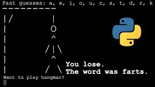 Command line hangman! (Beginner level Python)
