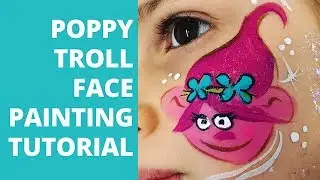 Poppy Troll face painting tutorial - how to face paint Poppy Troll