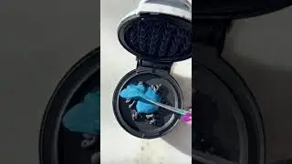 Pretty Blue and Black Snowflake Waffle! 💙🖤❄️🧇
