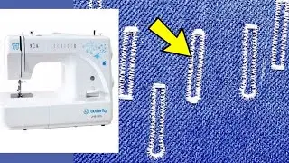 How to make a buttonhole using the buttonholes foot | Butterfly domestic sewing machine