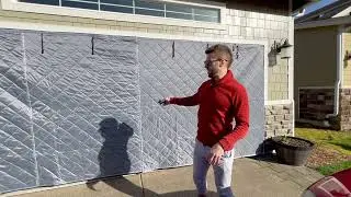 Winter Magnetic Thermal-Garage Door Screen-Door-Curtain - Insulated -Soundproof -16 * 7Ft