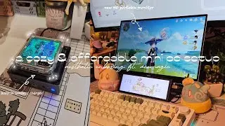 🍃🖱a cozy & affordable mini pc setup | unboxing a portable monitor ft. acemagic (giveaway closed)