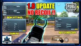 😱100% Zero Recoil Sensitivity Settings PUBG MOBILE BGMI 1.8 UPDATE ADS Gyroscope Sensitivity