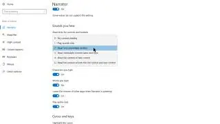 Narrator in Windows 10