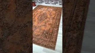 Orange Turkish Rug, Wool Woven From 70&rsquo;s #vintagerug #antique #turkishrug #apartmenttherapy
