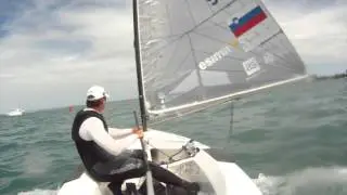 Vasilij Zbogar SLO 573 in the 2015 Finn Gold Cup Medal Race in Takapuna