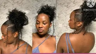 Chignon facile et rapide avec des mèches bouclées 