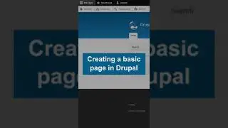 Creating a basic page in Drupal