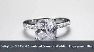 Delightful 3 5 Carat Simulated Diamond Wedding Engagement Ring