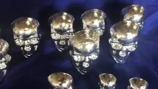 300 plus ounces of Atlantis Mint silver kilo skulls!