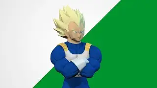 GREEN SCREEN & BLUE SCREEN - VEGETA (DRAGON BALL)