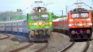 High Speed Trains Negotiating Huge Curve | New Jalpaiguri-Digha Paharia Express With LHB & ICF Coach