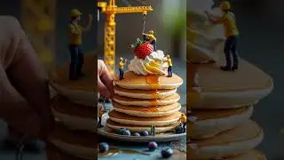 Little people are the real confectioners. 🧑&zwj;🍳 #funny #miniature #art #foodie #foodart #ai #aiart