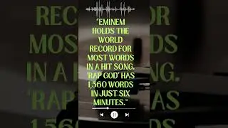 Eminem&rsquo;s Rap God World Record 🏆 #music #motivation  #quotes #rapfacts #hiphop