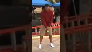 Tiger Imitating Charles Barkley Golf Swing