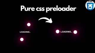 How to make simple preloader using css | html & css preloader tutorial