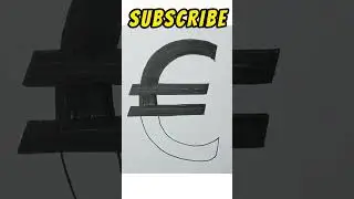 How to draw a Euro Symbol Currency Symbol Drawings Step by Step #shorts #drawing
