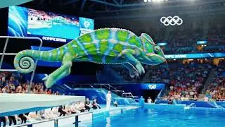 Самые ЭПИЧНЫЕ соревнования по прыжкам в воду среди животных #животные