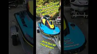 Как запустить Yamaha на водяном шланге | Как промыть гидроцикл! #гидроцикл #yamaha #шорты