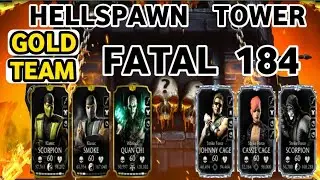 fatal hellspawn tower battle 184 gold team easy win best talent tree mk mobile