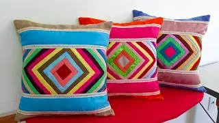 Almofada de Retalhos LINDA e fácil de Fazer  #costuracriativa #patchwork #retalhos #artesanato