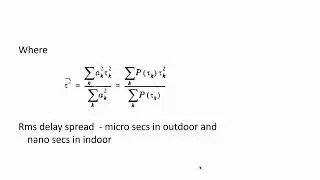 Parameters of multipath channel