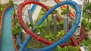 Looping Rocket - Interlocking Looping Slides at Dino Water Park
