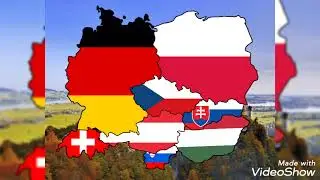 Central Europe Flag Map Speed Art