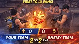 2 vs 2 PVP BATTLE 😱 | FIRST TO 10 WINS | FULL ACTION GAMEPLAY 🔥