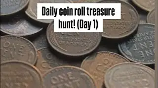 Daily coin roll treasure hunt! (Day 1) #treasure #treasurehunt #coinroll #coinrolls