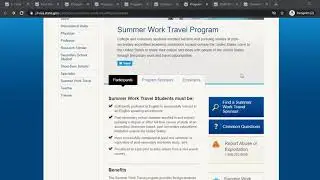Overview of J1 visa, ( summer work program)