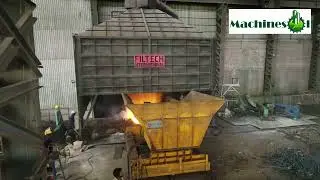 Machinesol's Vibratory Scrap Furnace Feeder and Overhead Orange Peel Scrap Grab working at a Plant