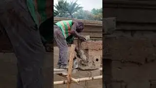intelligent Nigeria worker make durable parapet #creativity #construction #ideas