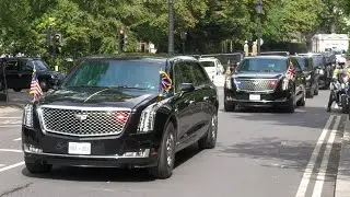 Joe Biden heads to Downing St in a beasty motorcade 🇺🇸 🇬🇧