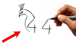44 Number to Draw a Peacock 🦚 | Peacock Draw Step by Step 