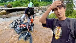 New bike river me gir gayi 😢