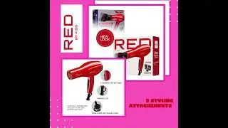 Red By Kiss 2000 Detangler Ceramic Hairdryer