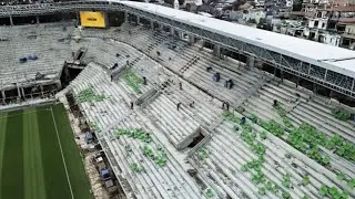 UPDATE‼️RENOVASI STADION TELADAN MEDAN, ATAP HAMPIR MENUTUPI SELURUH TRIBUN PENONTON 